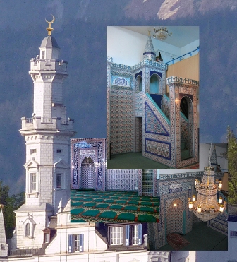Moschee mit Minaret im Chateau Gütsch Luzern