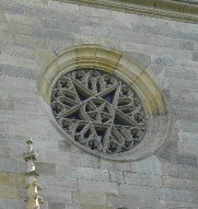 Pentagramm an Westminster Abbey in England